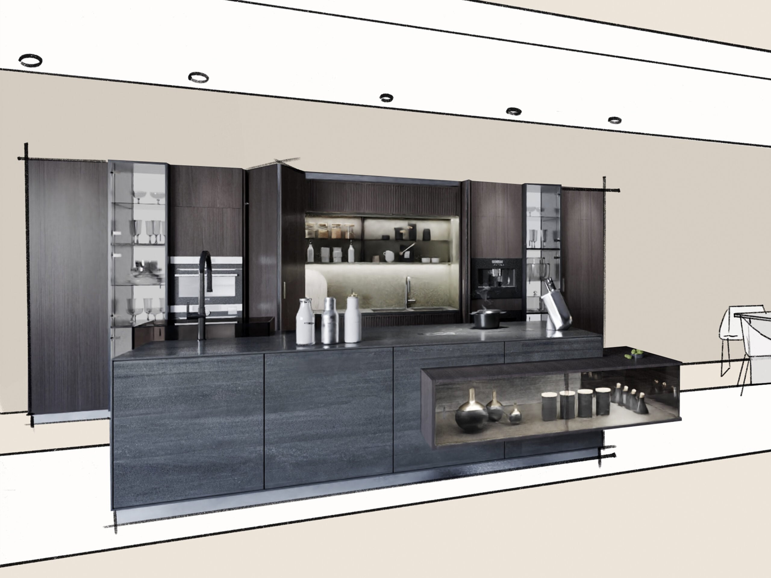 Concept 1-bedroom sketch interior copia