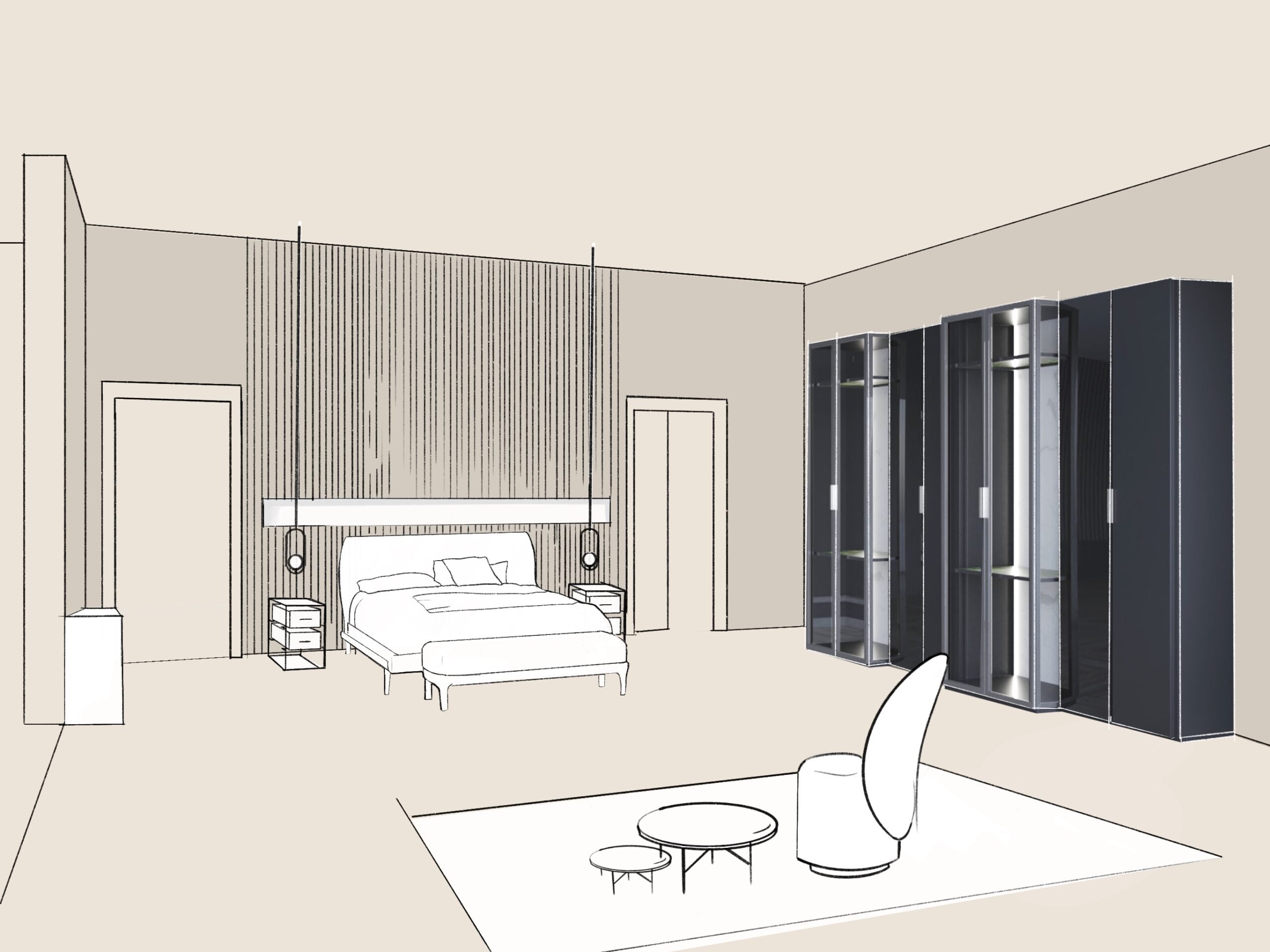 Concept 1-bedroom sketch interior